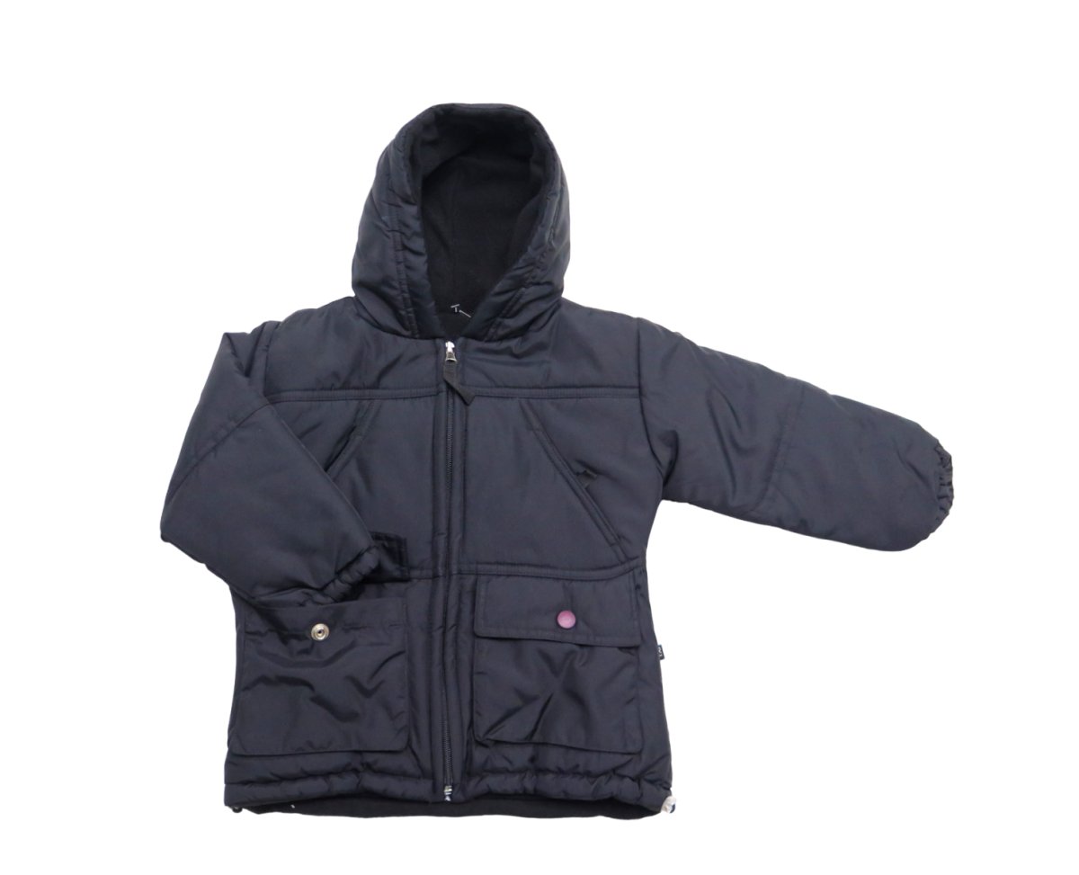 Campera de Microfibra Forrado en Polar con Ajuste en Cintura