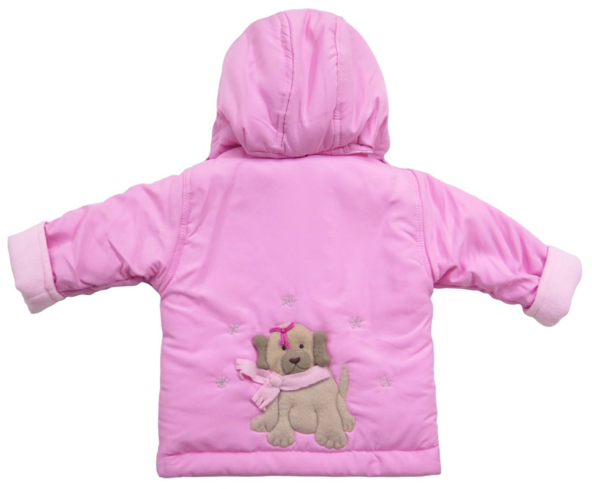 Campera de Microfibra Bordada con Aplique de Perrito en la Espalda