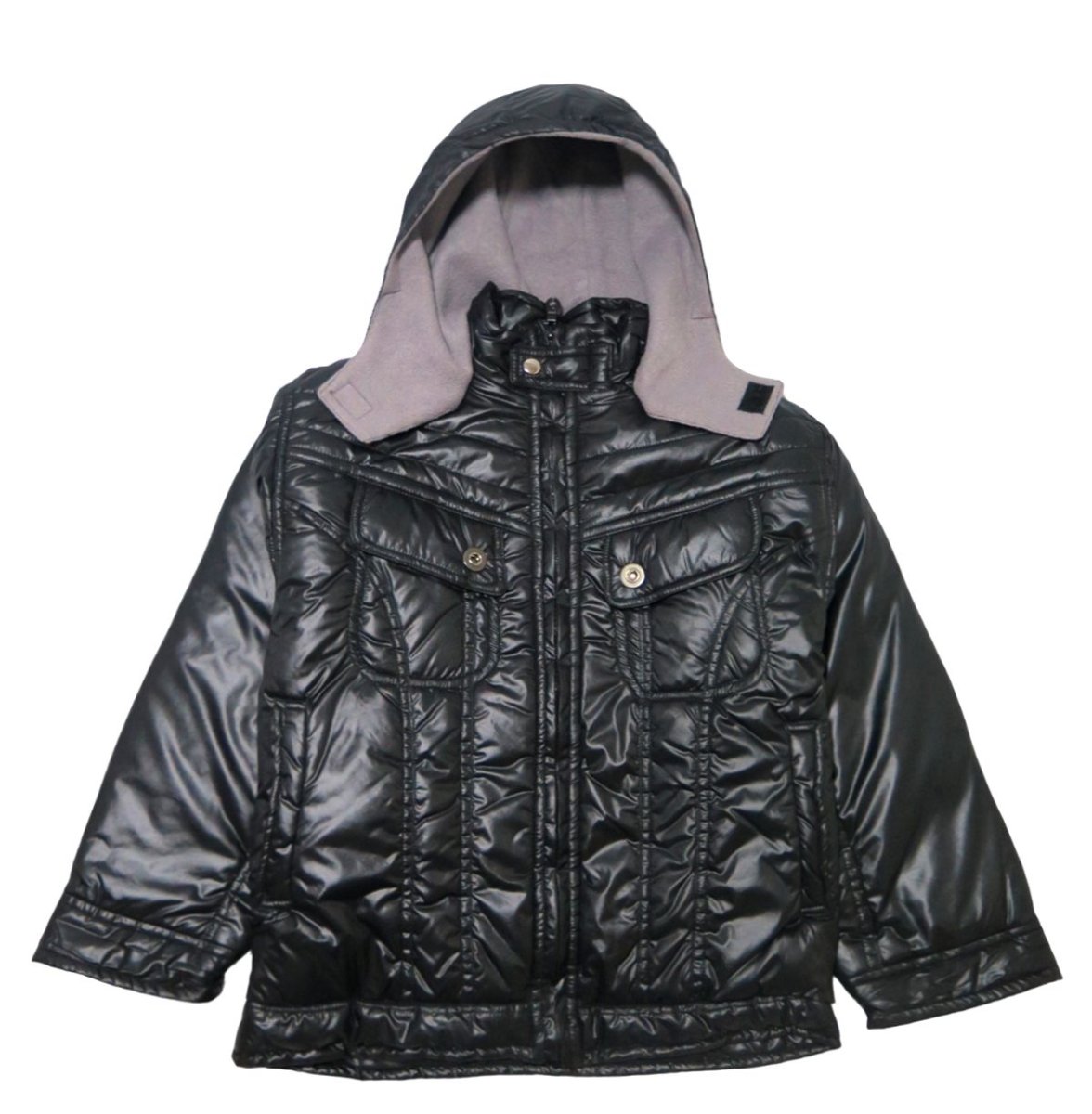 Campera de Microfibra Forrada Polar con Capucha Desmontable