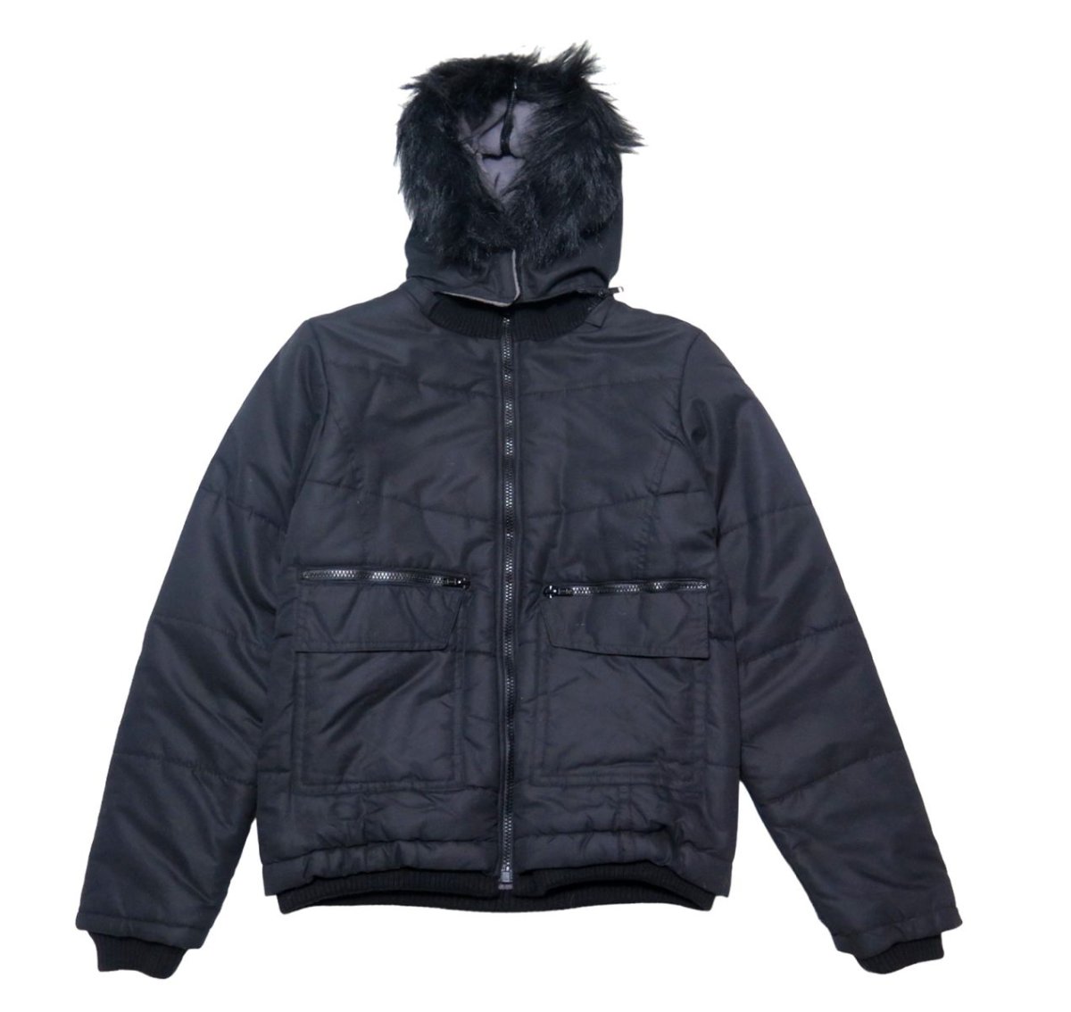 Campera Microfibra Interior Polar con Puño y Cintura - Capucha Piel