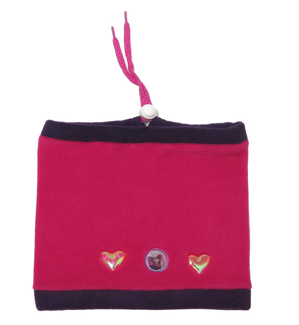 Cuello Polar Ajustable de Barbie con Corazones Convertible en Gorro