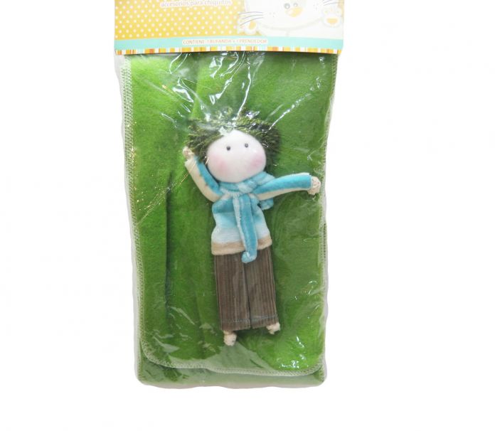 Bufanda de Polar con Aplique de Muñeco Varon