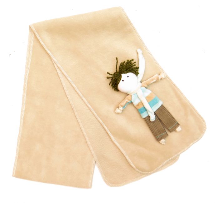 Bufanda de Polar con Aplique de Muñeco Varon