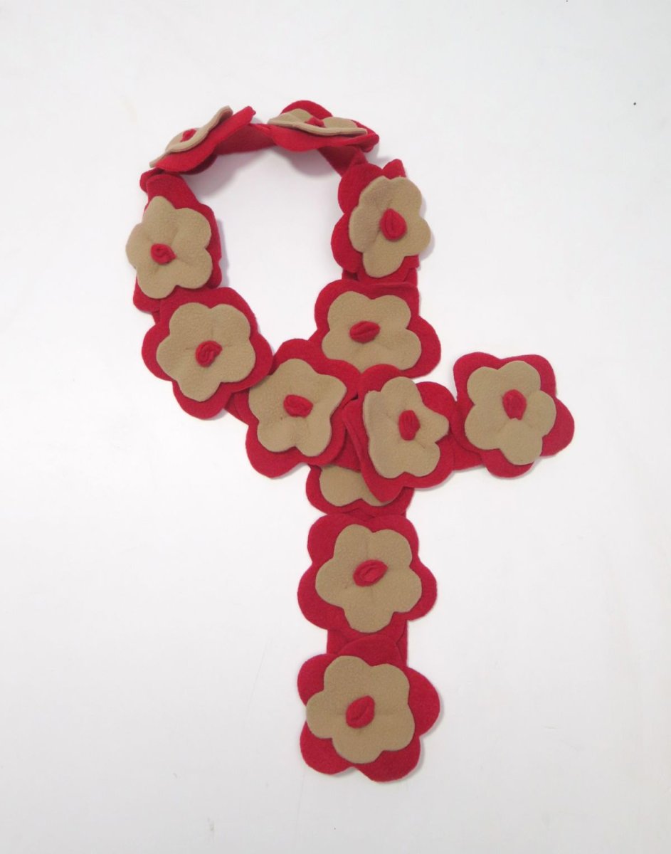 Bufanda de Polar de Flores