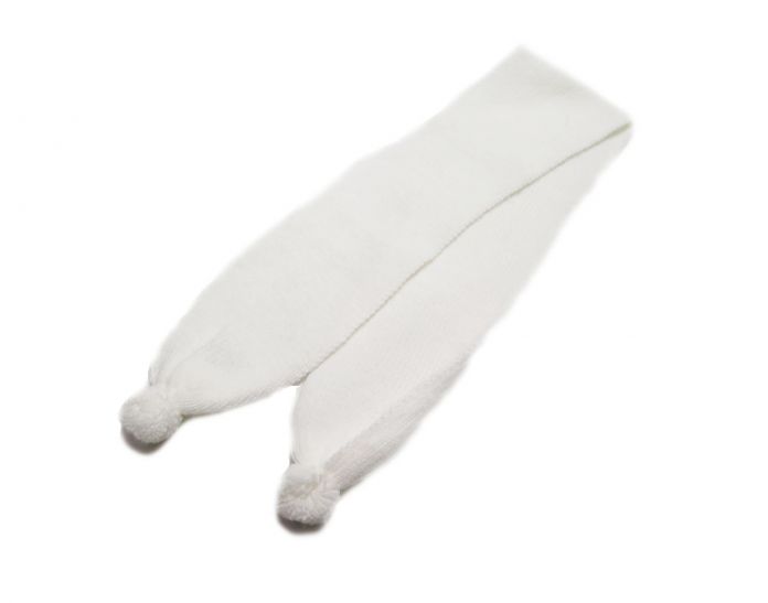 Bufanda Tejida Con Pom Pom