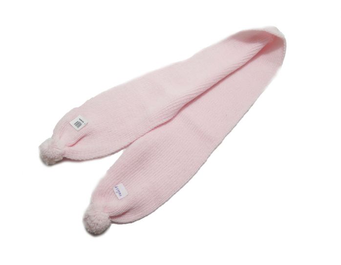 Bufanda Tejida Con Pom Pom