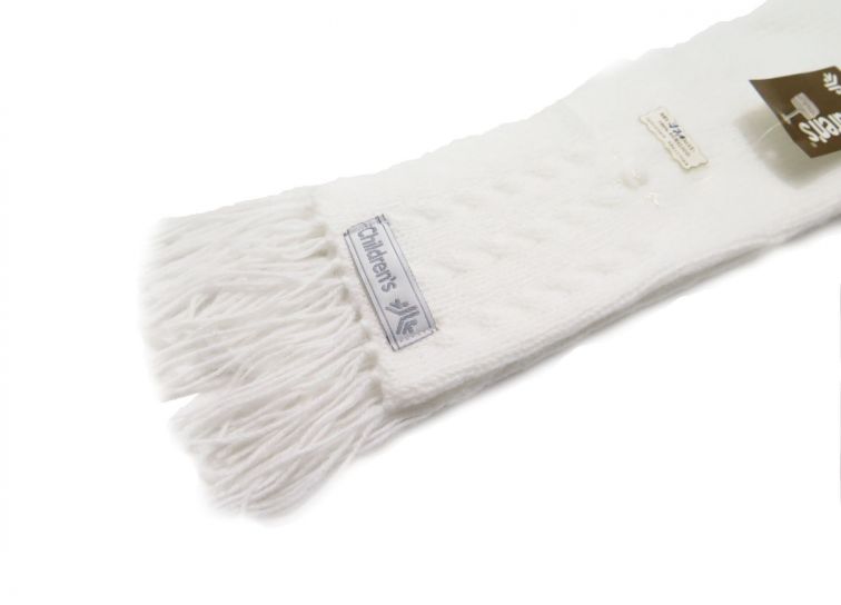 Bufanda Tejida con Borlas con Diseño Labrado