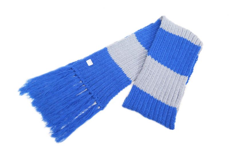 Bufanda Tejida Gruesa con Flecos y Franjas