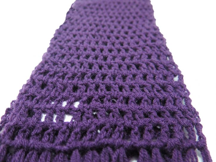 Bufanda Tejida con Flecos y Calada