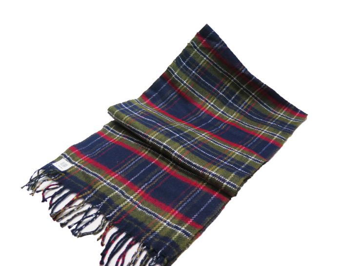 Bufanda Pashmina con Flecos Estampado Escoces