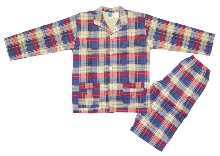 Pijama Invierno Viyela  Boton Estampado Escoces