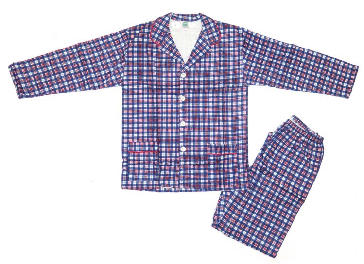 Pijama Invierno Viyela  Boton Estampado Escoces