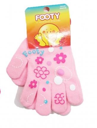 Guantes Tejidos Estampado con Flores