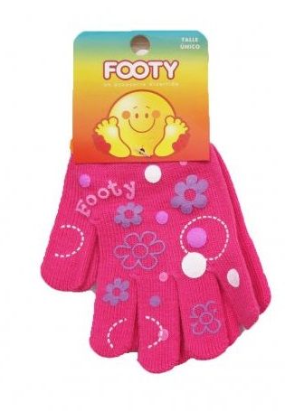 Guantes Tejidos Estampado con Flores