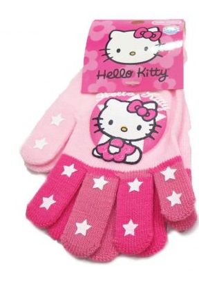 Guante Personaje Tejido Estampado de Hello Kitty con Estrellas