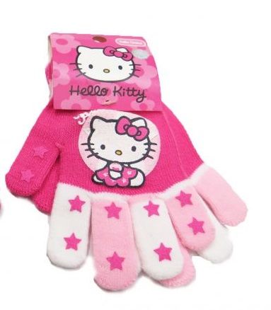 Guante Personaje Tejido Estampado de Hello Kitty con Estrellas