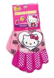 Guante  Personaje Tejido Estampado de Hello Kitty con Corazon y Lunares