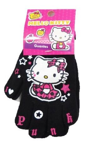 Guante Personaje Tejido Estampado Hello Kitty  I Love Punk