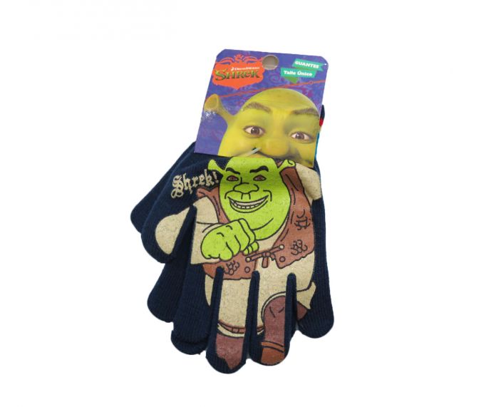 Guante Personaje Tejido Estampado de Shrek