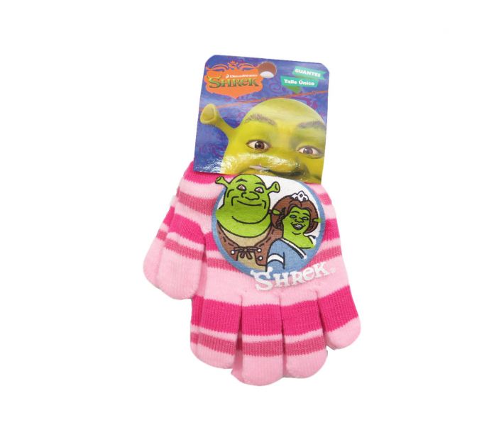 Guante Personaje Tejido Estampado de Shrek Rayado