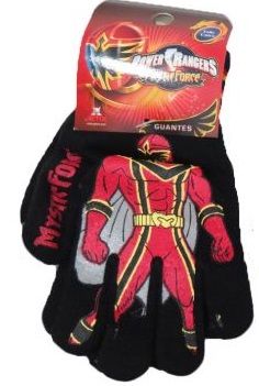 Guante Personaje Tejido Estampado de Power Rangers Parado