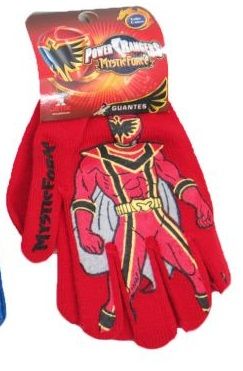 Guante Personaje Tejido Estampado de Power Rangers Parado