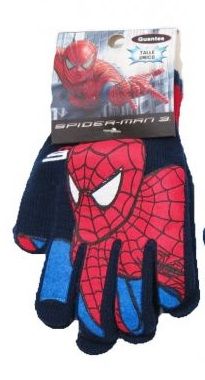Guantes Personaje Tejidos de Hombre Araña Spiderman agachado