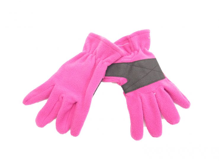 Guante de Polar con Elastica y Cuerina en la Palma