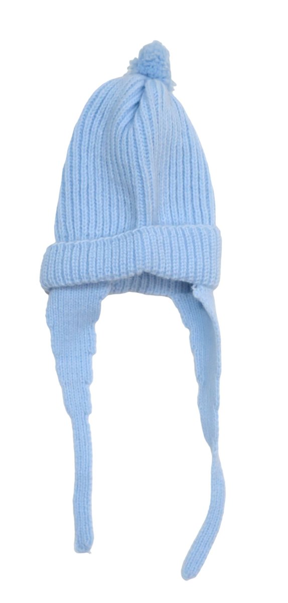 Gorro Tejido con Borla y Tira Para Ajustar