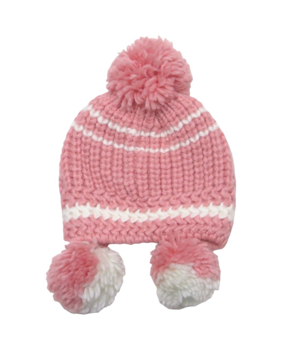 Gorro Tejido con Pompon Simil Piel