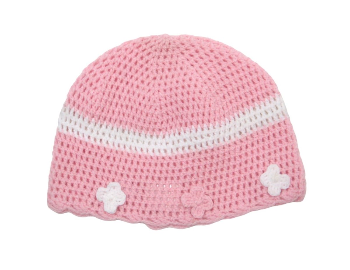 Gorro Tejido con Aplique de Flor