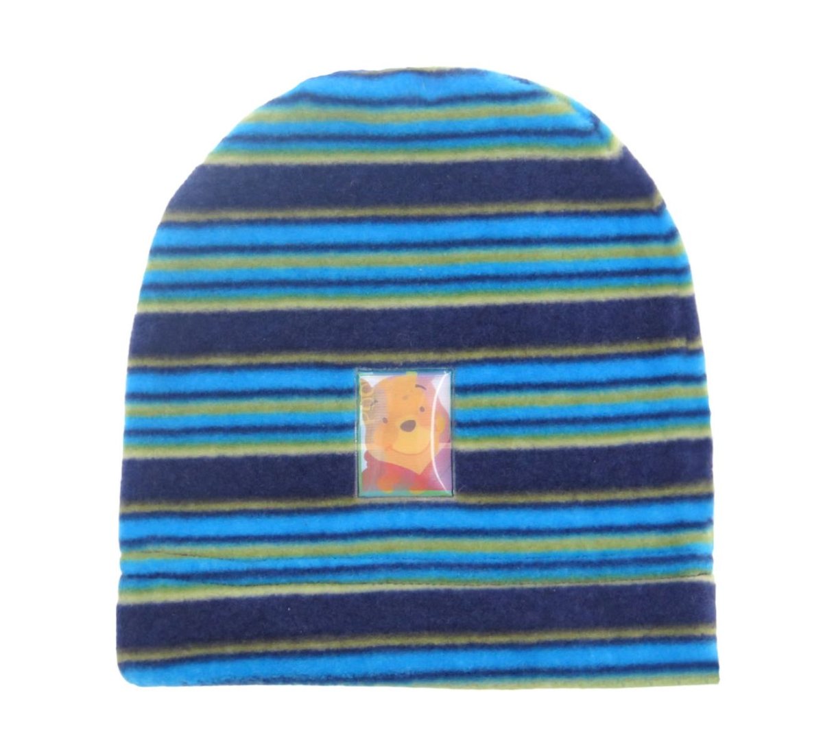 Gorro de Polar Rayado con Aplique de Winnie The Pooh