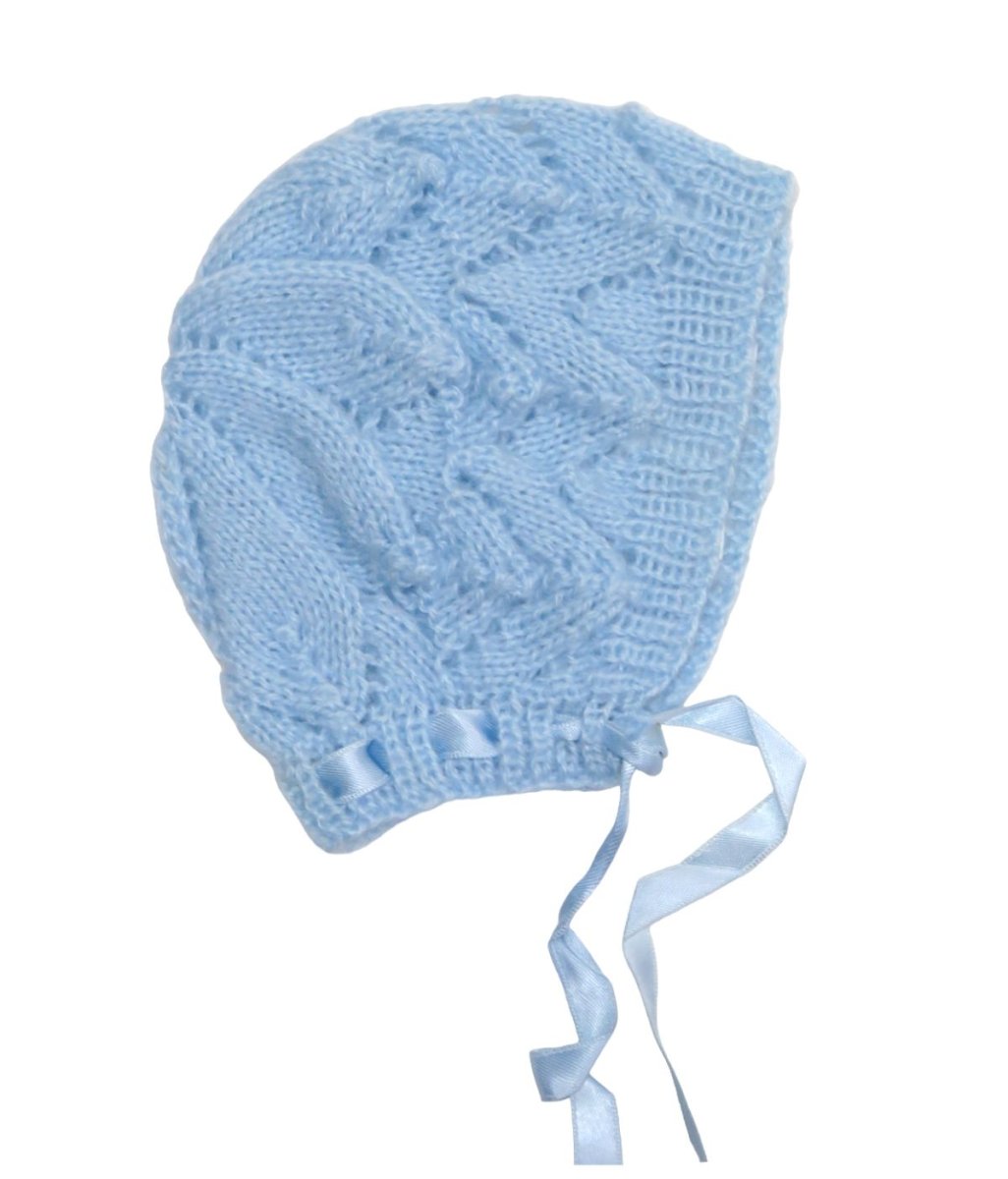 Gorro Tejido de Bebe con Cinta Para Ajustar