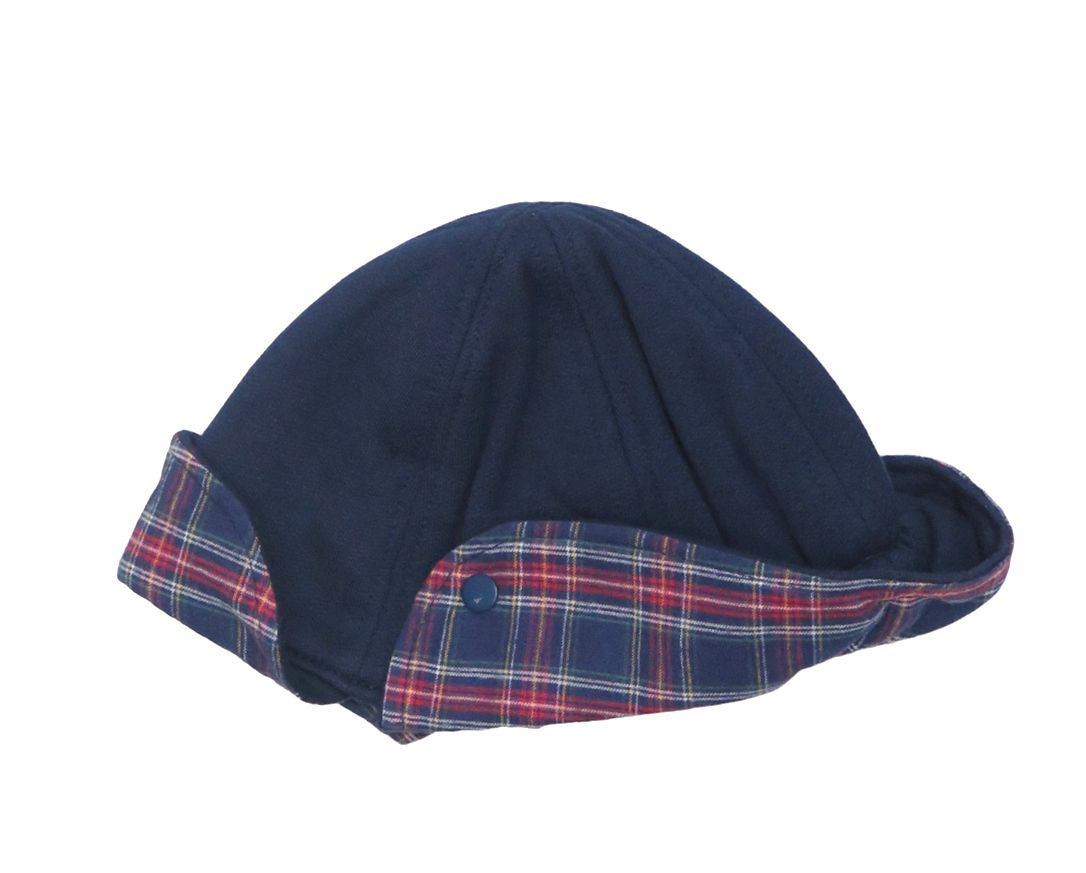 Gorro Aviador de Gabardina Combinado Liso y Escoces