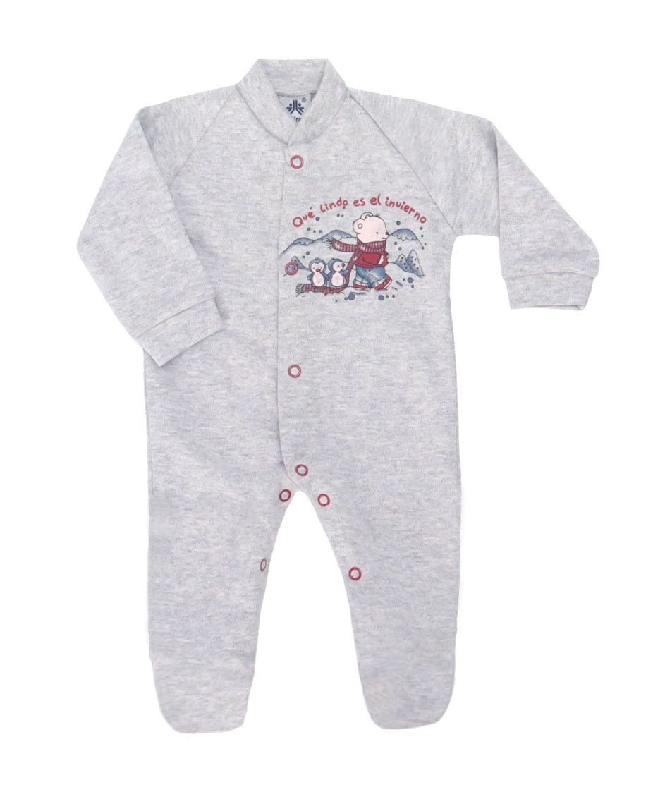 Enterito estampado manga larga con pie