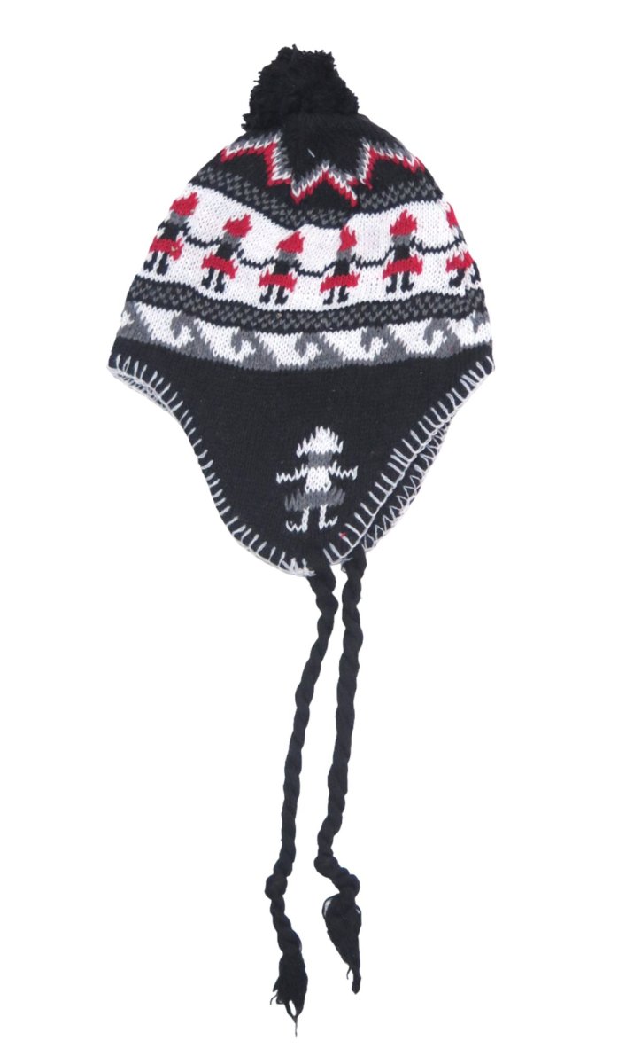 Gorros Coya con Pompon y Trenzas