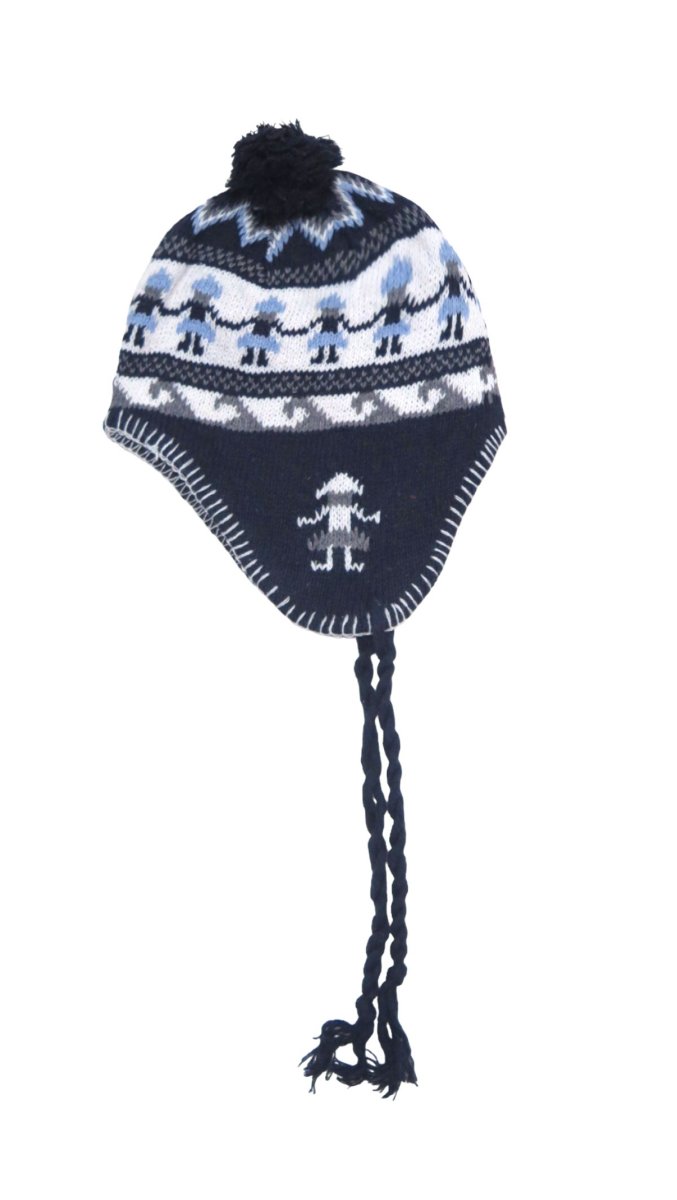 Gorros Coya con Pompon y Trenzas