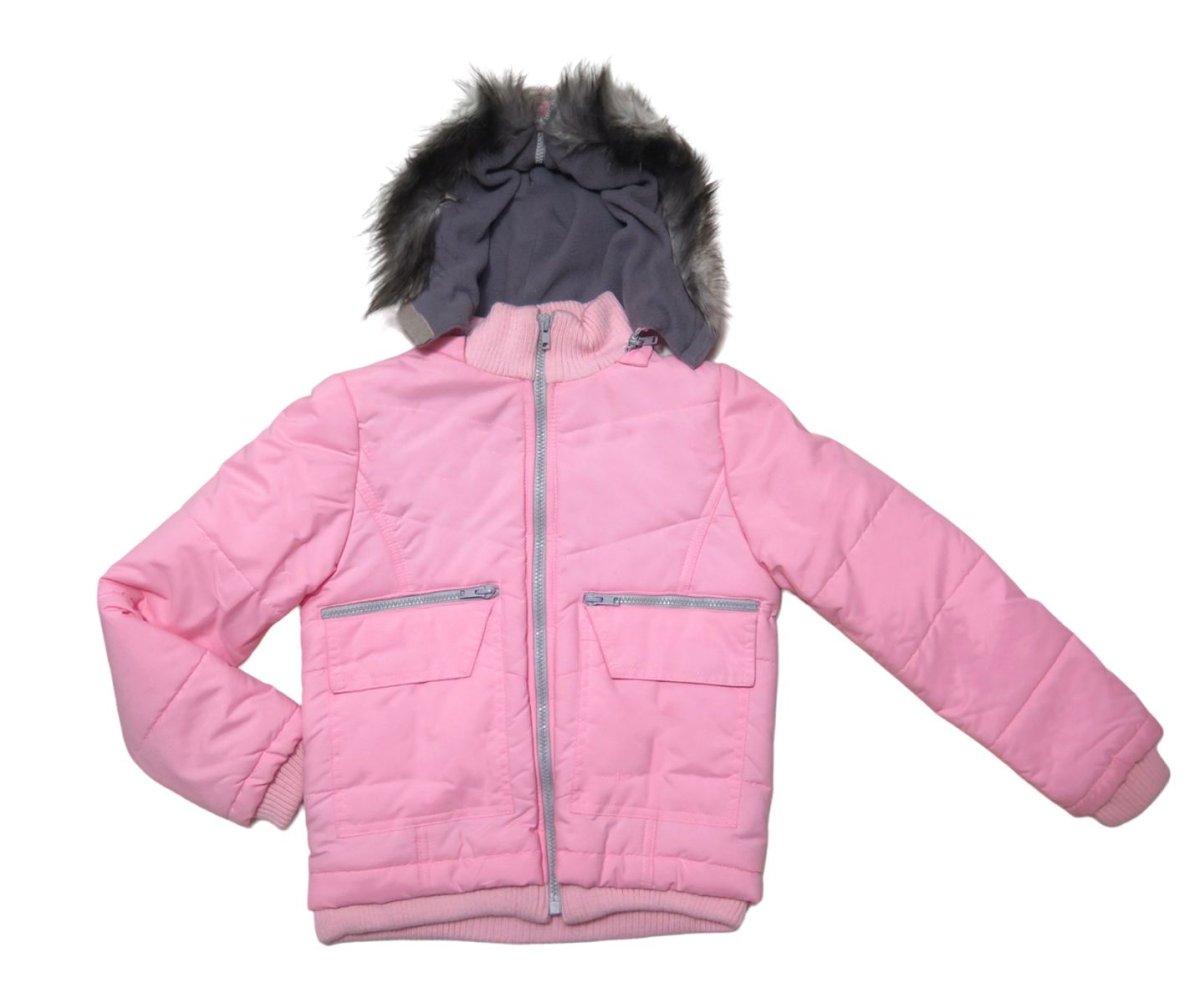 Campera Microfibra Interior Polar con Puño y Cintura - Capucha Piel