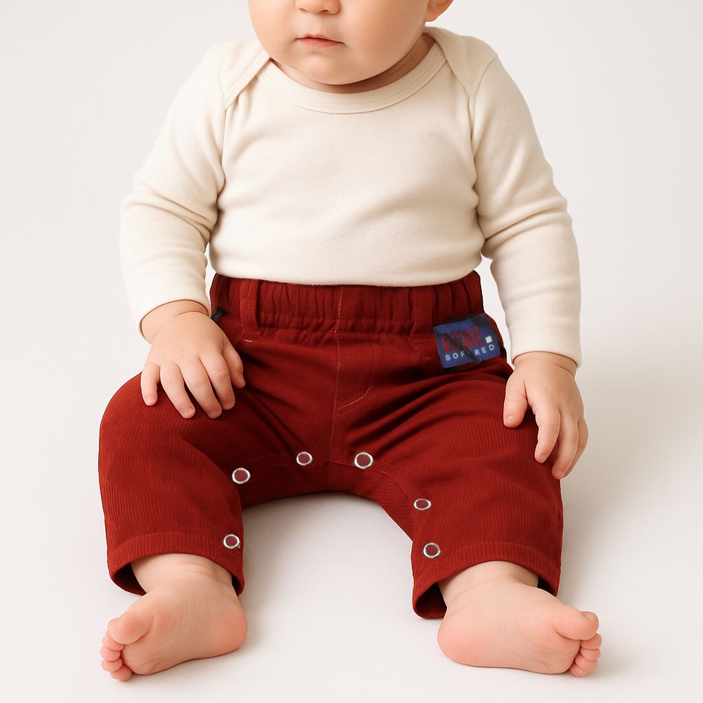 Pantalon de Corderoy con Cintura Elastizado y Broches  Pañalero