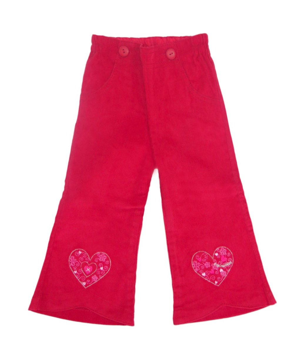 Pantalon de Corderoy Bordado Corazon