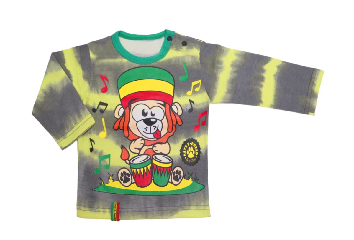 Remera Manga Larga Estampada León