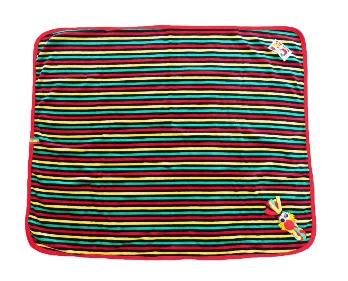 Manta Plush Y Algodon Con Aplique y Funda Protectora