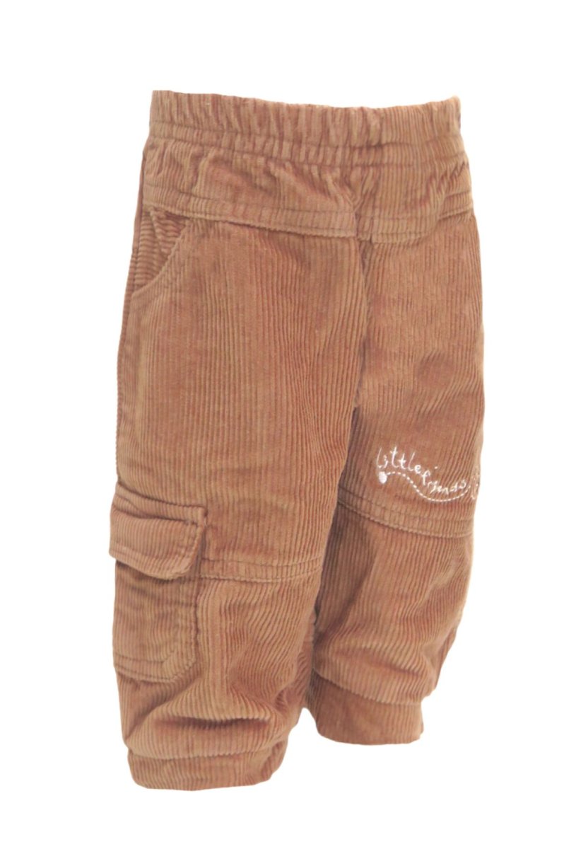 Pantalon de Corderoy con Puño y Bolsillo Cargo Tipo Gaucho
