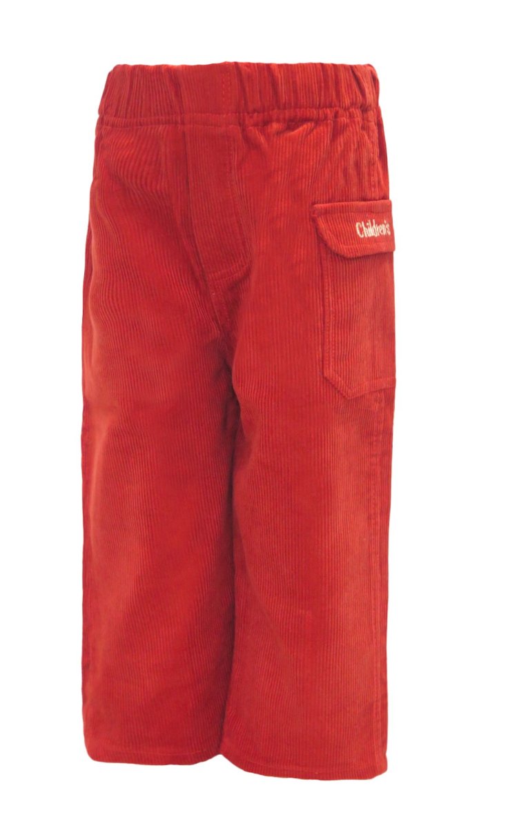 Pantalon de Corderoy con Bolsillo Cargo Bordado