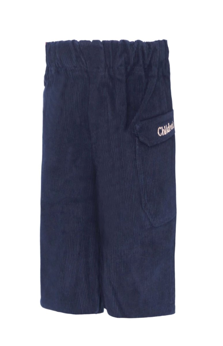 Pantalon de Corderoy con Bolsillo Cargo Bordado