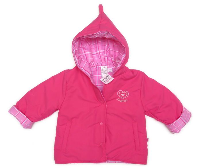 Campera Microfibra y Wata Con Capucha Corazon Bordado