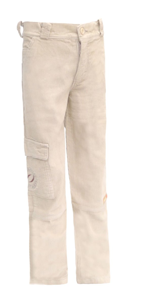 Pantalon de Corderoy con Bolsillo Cargo Bordado