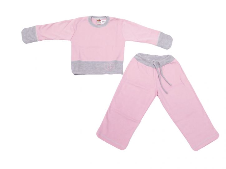 Pijama de Invierno Remera Manga Larga y Pantalon Liso