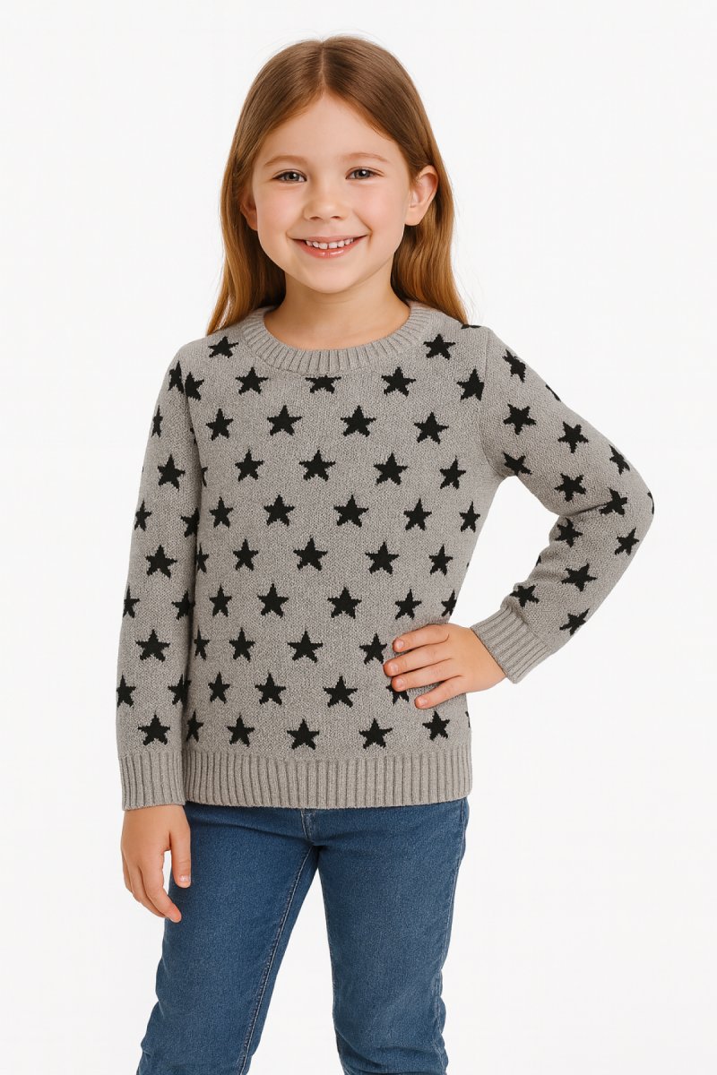 Pullover Sweater Tejido con Estrellas