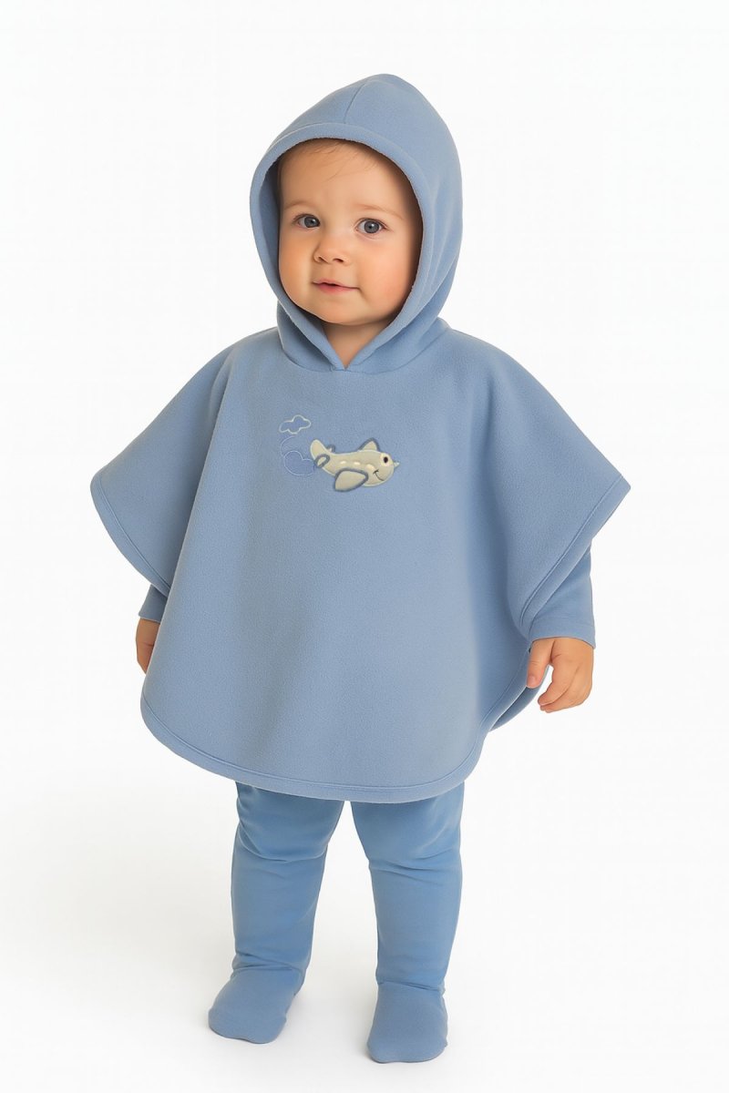 Poncho de Polar Aplique de Avion